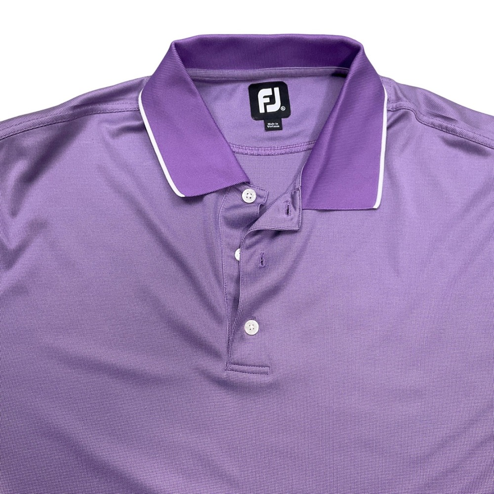 FootJoy Polo‎ Shirt Men XL Amethyst Purple Golf Brookside Country Club Preppy